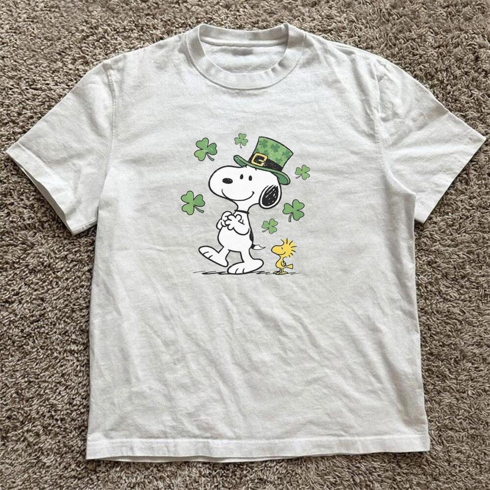White Snoopy St. Patrick_S Day T-Shirt